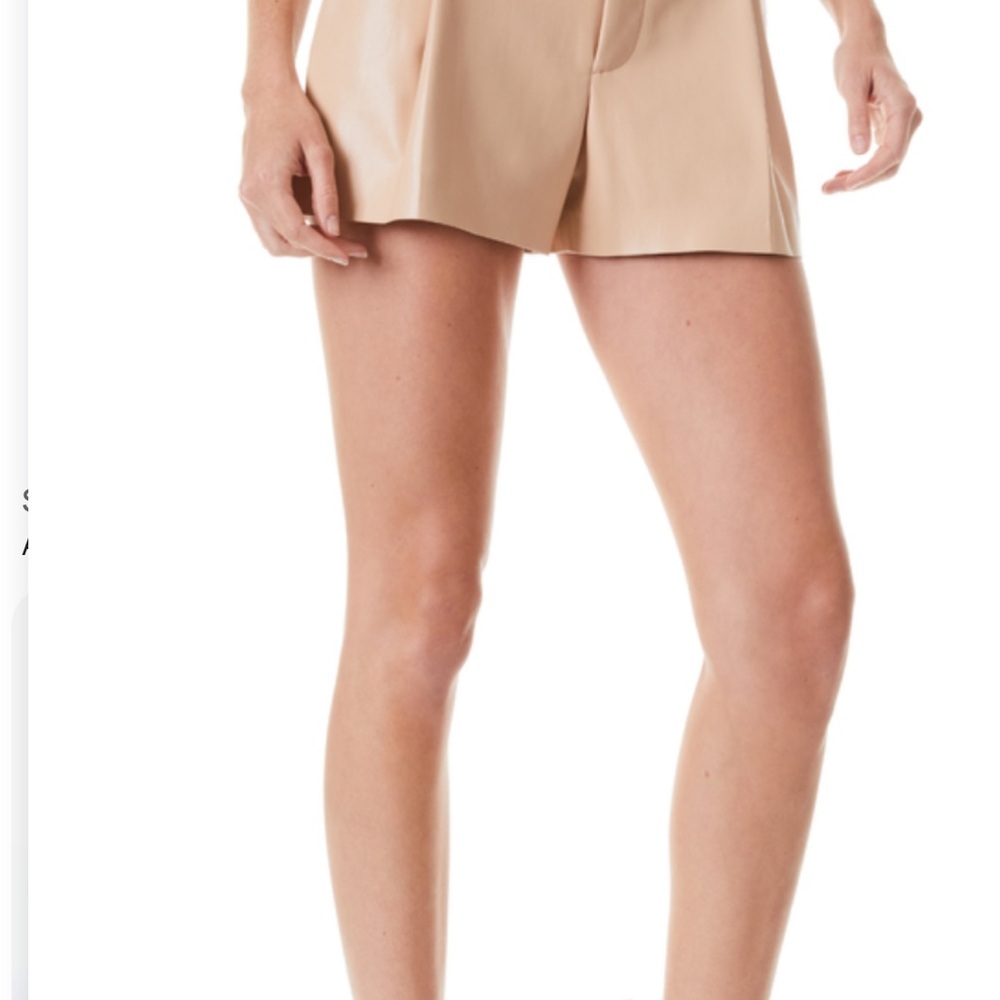 Alice + Olivia High Waist Tan Shorts - Picture 5 of 10